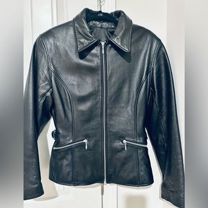 WILSONS Leather Black Jacket, Size Small